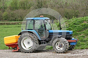 Tractor and Fertiliser Spreader