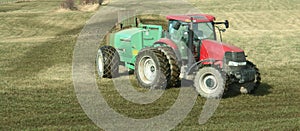 Tractor Fertilizing Farm