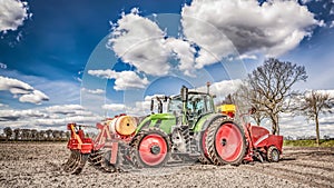 Tractor on field