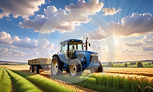 Tractor, tractor in the field