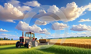 Tractor, tractor in the field