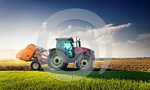Tractor, tractor in the field