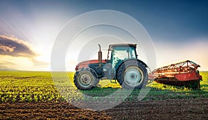 Tractor, tractor in the field