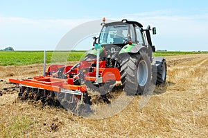 Tractor on the field