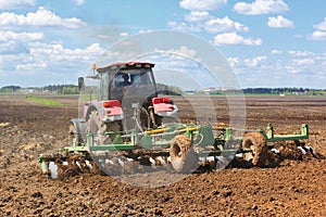 Tractor on the field