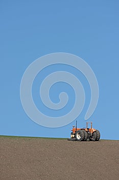 Tractor in field