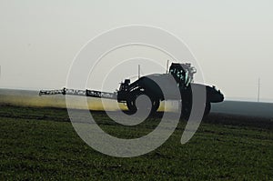 Tractor on field