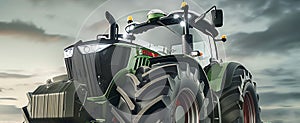 tractor in field, AI generated