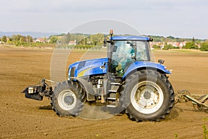 tractor on field, Czech Republic