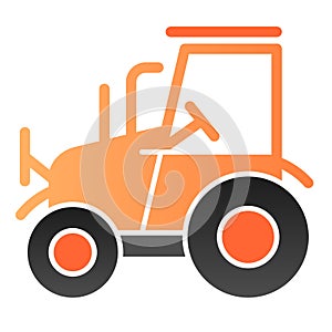 Tractor flat icon. Agrimotor color icons in trendy flat style. Agronomy gradient style design, designed for web and app