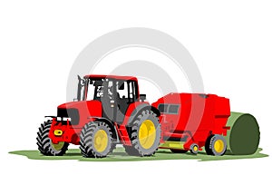 Tractor hay bale