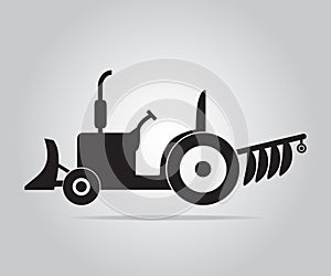 Tractor icon, Agriculture tractor illustration