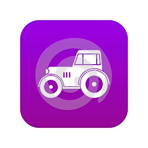 Tractor icon digital purple