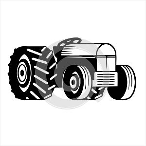 Tractor icon isolated on white background from vehicles and transport collection.