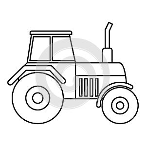 Tractor icon, outline style