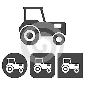 Tractor icons set - vector icon