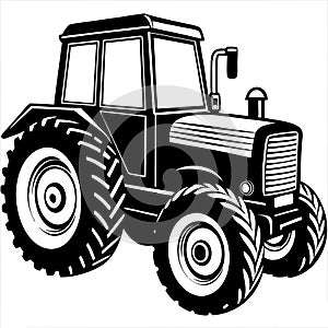 Tractor isolated on white background