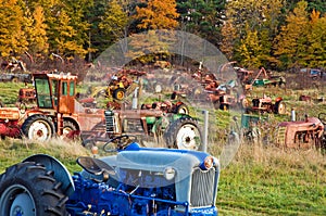 Tractor junkyard photo