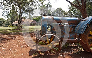 Tractor and Karen Blixen's house, Kenya. photo