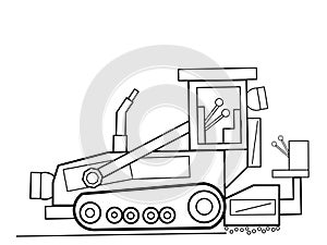 Tractor kids educational coloring page