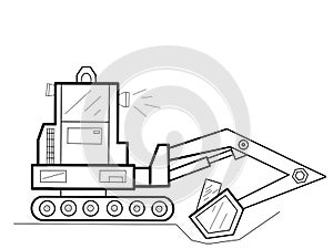 Tractor kids educational coloring page