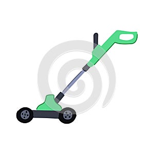 tractor lawn mower cartoon vector illustration