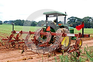 Tractor and plough