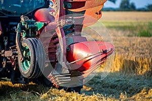 Tractor with plowing equipment