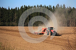 Tractor Plowing