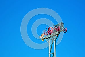 Tractor On A Pole