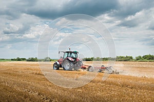 Tractor preparation the field