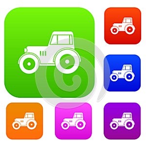 Tractor set color collection