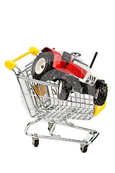 Tractor in shopping cart