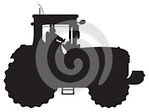 Tractor silhouette photo