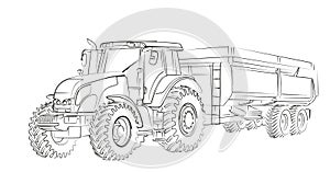 Tractor Sketch.