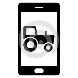 Tractor and smartphone