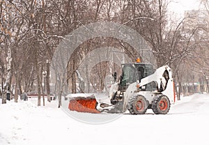 tractor with snow removal equipment