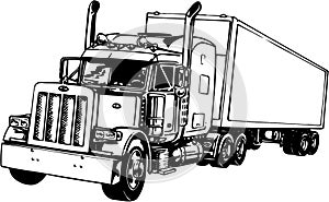 Tractor Trailer Illustration