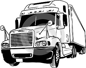 Tractor Trailer Illustration