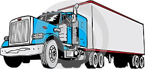 Tractor Trailer Illustration