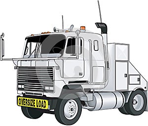 Tractor Trailer Vector Illustration