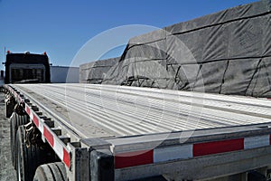 Tractor Trailers in Parking Lot