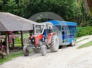 Tractor for transportation of tourists