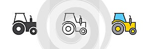 Tractor truck icon