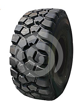 Tractor tyre on White Background