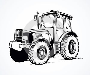 Tractor. Vector drawing