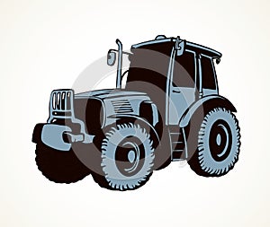 Tractor. Vector drawing