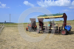 Tractor wagon for tourists photo