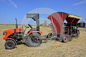 Tractor wagon for tourists photo