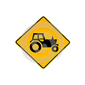 Tractor warning sign